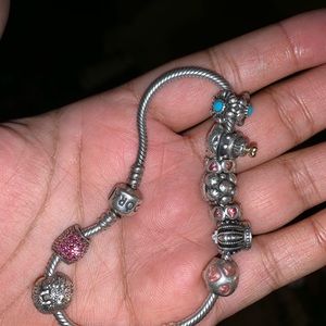 Pandora bracelet with charms